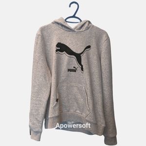 Grey Puma women's hoodie/sweater size large